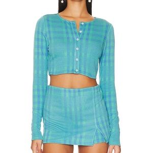 Lovers & Friends Cardigan in Oceanic Teal Blue